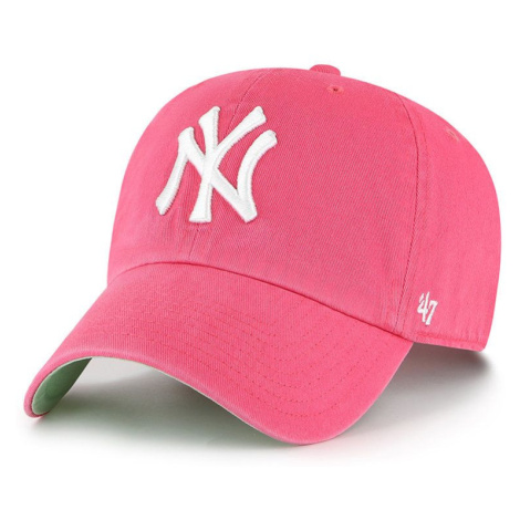 Čiapka 47brand Los Angeles Dodgers MLB New York Yankees ružová farba, s nášivkou 47 Brand