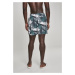 Patterned Swimsuit Shorts Palm Leaves