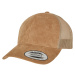 Suede Leather Trucker Cap khaki