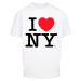 Men's T-shirt I Love NY Oversize white