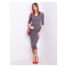 DÁMSKE ŠEDÉ PRILIEHAVÉ ŠATY NICOLE PL-SK-4196.00-DARK GRAY