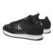 Calvin Klein Jeans Sneakersy Runner Sock Laceup Ny-Lth YM0YM00553 Čierna