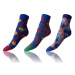 Bellinda CRAZY KIDS SOCKS 3x - Detské bláznivé ponožky 3 páry - tmavo červená - tmavo modrá - ze