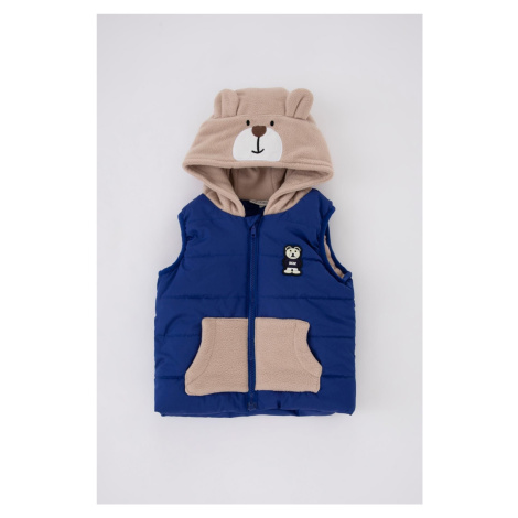 DEFACTO Baby Boy Fleece Lined Hooded Puffer Vest