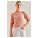 Bianco Lucci Women's Square Patterned Knitwear Sweater