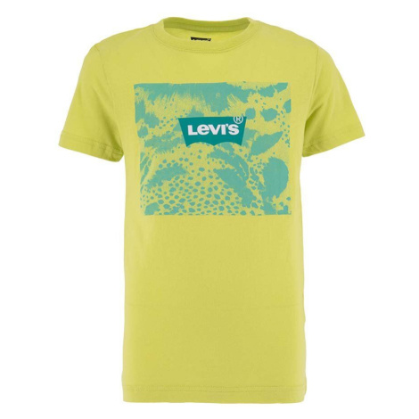 Detské bavlnené tričko Levi's zelená farba, s potlačou Levi´s