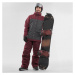 Pánska bunda SNB JKT 500 na snowboard a lyžovanie bordová