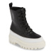 Calvin Klein Jeans Členková obuv Flatform Lace Up Boot Lth YW0YW01110 Čierna