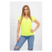 Yellow neon blouse with V-neck