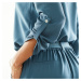 Nohavice zo vzdušného krepu s trblietavým opaskom, jednofarebné alebo s potlačou