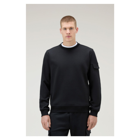 Mikina Woolrich Light Fleece Sweatshirt Čierna