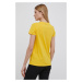 Bavlnené tričko Levi's žltá farba,