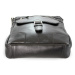 Čierny pánsky kožený zipsový crossbag 215-1792-60