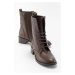 LuviShoes 1190 Brown Leather Women's Boots