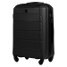 ČIERNA SADA 4 ŠKRUPINOVÝCH KUFROV GAN01, LUGGAGE 4 SETS (L,M,S,XS) WINGS, BLACK