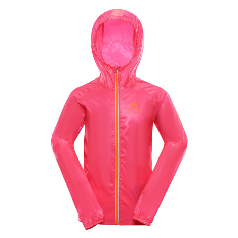 Children's ultralight jacket with impregnation ALPINE PRO BIKO neon knockout pink