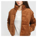 Urban Classics Ladies Corduroy Puffer Jacket Brown