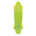 Teddies Skateboard pennyboard 43cm plastové osy zelená žlutá kola