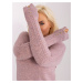 Plus size light pink sweater with cuffs