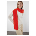 Trendyol Beige Soft Textured Scarf Knitwear Sweater