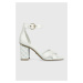 Kožené sandále Guess YANCY biela farba, FL6YAN LEA03