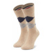 Tommy Hilfiger Súprava 2 párov vysokých pánskych ponožiek 100001495 Béžová