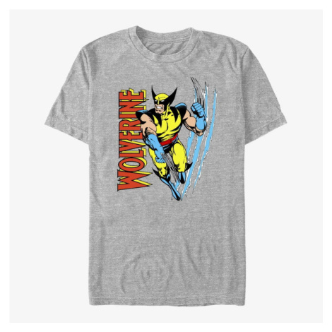 Queens Marvel X-Men - Wolvie Claw Flip Unisex T-Shirt Heather Grey