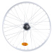 Zadné koleso mestského bicykla, dvojstenný ráfik, nexus 7 Elops 540 strieborné