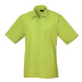 Premier Workwear Pánska košeľa s krátkym rukávom PR202 Lime -ca. Pantone 382