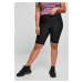 Women's high-waisted cycling shorts with lace trim black