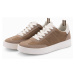 Ombre Old-school men's sneakers on thick sole - light brown