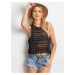 Openwork black top