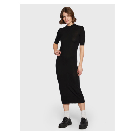 Calvin Klein Úpletové šaty Extra Fine K20K205035 Čierna Slim Fit