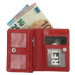 Double-D dámska kožená peňaženka Fh-séria - červená