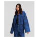 Bunda Karl Lagerfeld Embroidered Denim Jacket Mid Blue Denim