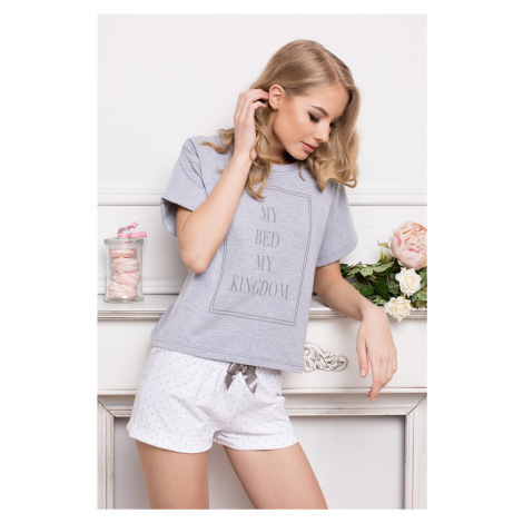 Kingdom Short Dots & Grey Pyjamas Grey Aruelle