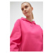 Mikina EA7 Emporio Armani dámska, ružová farba, s kapucňou, s potlačou