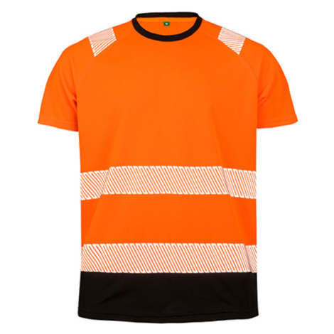 Result Unisex recyklované bezpečnostné tričko R502X Fluorescent Orange