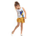 Denokids Ceylan Dievčenská detská súprava trička a tkaných šortiek