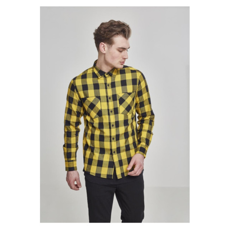 Plaid flannel shirt blk/honey Urban Classics