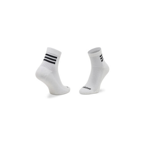 Adidas Súprava 3 párov vysokých ponožiek unisex Hc 3 Stripes Quarter HD2211 Biela