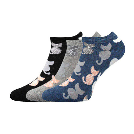 Boma Piki 54 Unisex vzorované ponožky - 3 páry BM000001139100100551 mix A