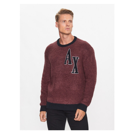 Armani Exchange Sveter 6RZM2B ZM3GZ 14AU Bordová Regular Fit