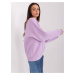 SVETLOFIALOVÁ OVERSIZE MIKINA BABE EM-BL-617-11.32-LIGHT VIOLET