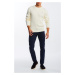 SVETER GANT COTTON CABLE C-NECK biela