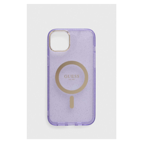 Puzdro na mobil Guess iPhone 14 Plus 6.7" fialová farba