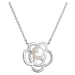 Perlový náhrdelník s pravou riečnou perlou biela kytička 22034.1