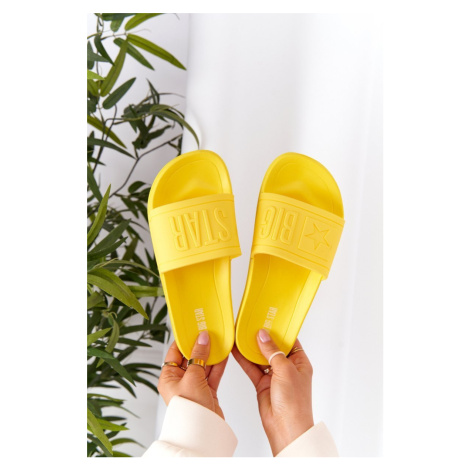 Women's Slippers Big Star HH274A040 Yellow 37