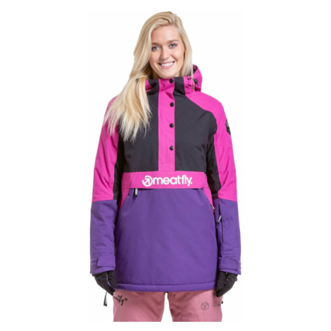 Meatfly Aiko Womens SNB and Ski Jacket Petunia/Black Lyžiarska bunda