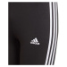 Dievčenské legíny Essentials 3 Stripes GN4046 Black and White - Adidas černá s bílou